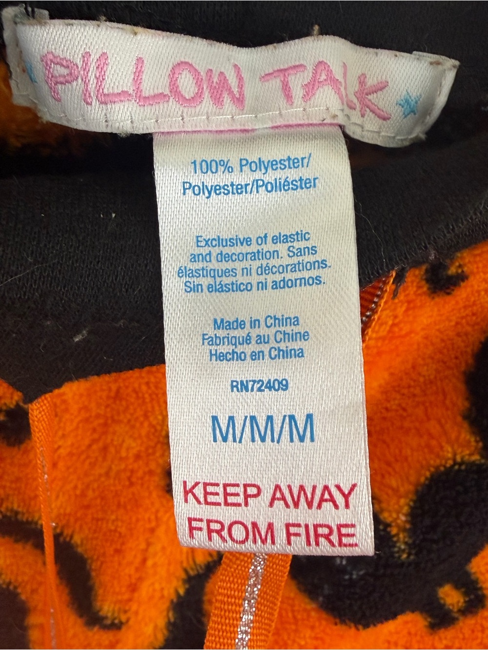 2 pc. Pillow Talk womans Halloween Black Cat Pajama Pants Orange M Sleep Shorts - Picture 3 of 10
